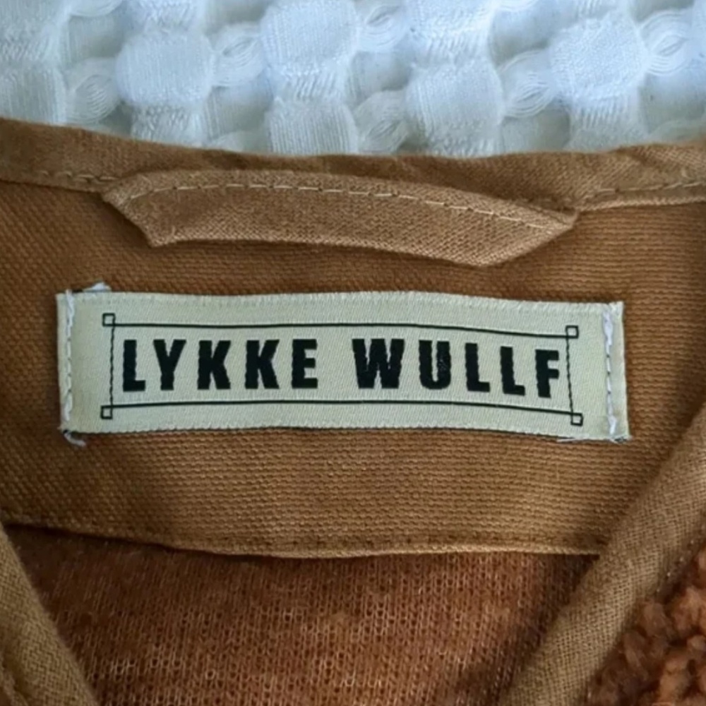 Lykke Wuulf Sherpa Ranch Jacket Driftwood Oversized Brown Button‎ Up Small - Picture 2 of 16